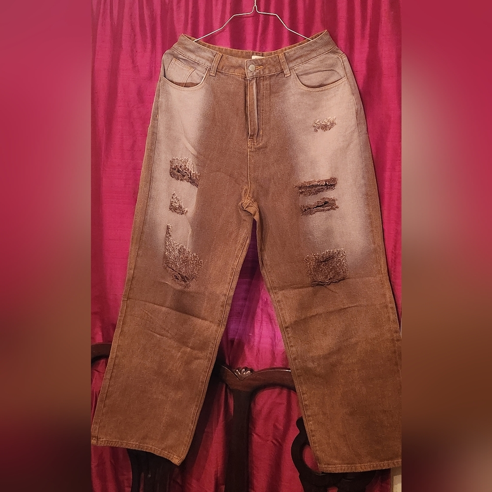 POL Brown Denim Trousers